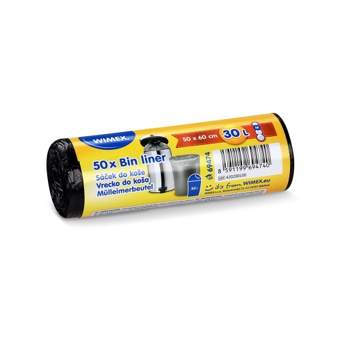 Bin bag (HDPE) black 50 x 60 cm 30L "M" [50 pcs]