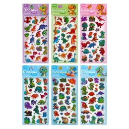 Dinosaur Stickers, 11x24 cm (assorted designs / price per pack) (1)