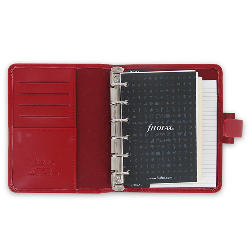 Diár Filofax Metropol - červený, vreckový