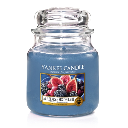 Sviečka Yankee Candle - Mulberry and Fig Delight, stredná
