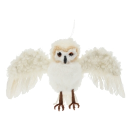 Hanging decoration - Owl - white, 20 cm