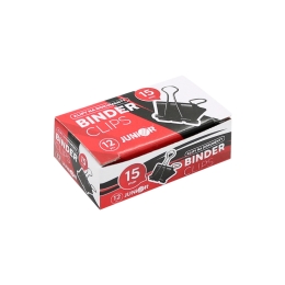 Klip binder/čierny JUNIOR, 15 mm, (1)