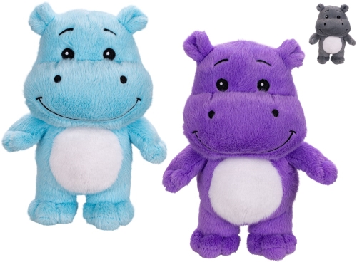 3asstd color (gray,purple,blue) 26cm plush hippo 0m+