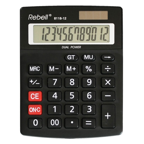 Kalkulačka stolová REBELL RE-8118-12 BX