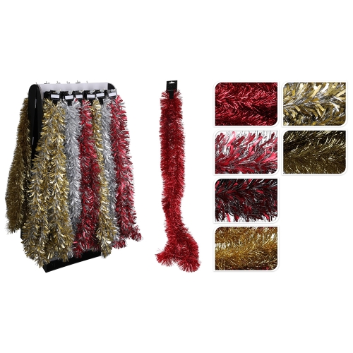 Garland 2 m silver, gold, red (price is for 1 piece)