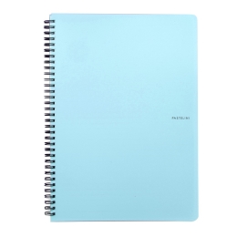 Spiral pad PP PASTELINI A5/60 sheets, blue