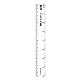 Pravítko M&G 20 cm, plastové - transparentné (1)