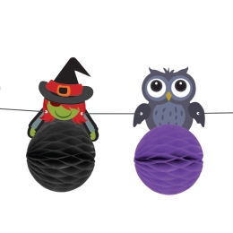 Halloween garland - Scary characters, paper, 3 m (2)