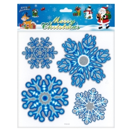 Christmas window film 18 x 23 cm - snowflakes (mixdesigns) (5)