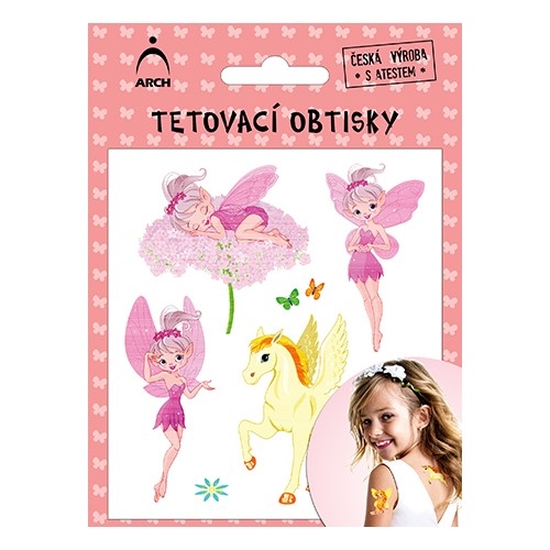 Detské tetovacie obtlačky - víly 02