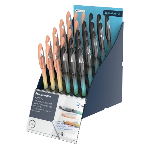 Schneider Pero Refillable Pen Display Stand, Voyage Mix, SiS Display, 30 pcs