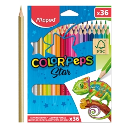 Pastelky trojhranné MAPED "COLOR`PEPS", 36 ks