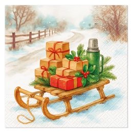 Napkins PAW L 33x33cm Holly Trail