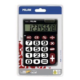 8-DIGIT WHITE CALCULATOR black