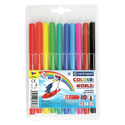 Fixy CENTROPEN 7550 Colour World - sada 10 ks