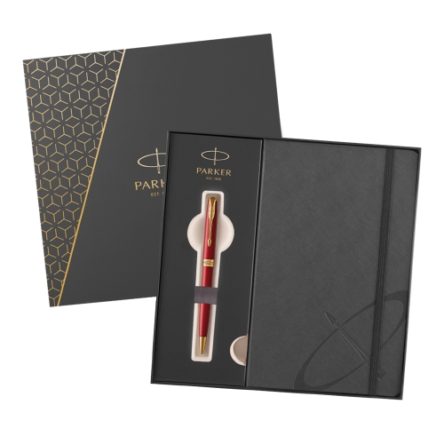 GP PARKER Sonnet Red GT + gray notebook