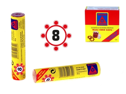 Wicke Euro caps ring-amorces 8-shots set 5 tubes 48tubes in DBX