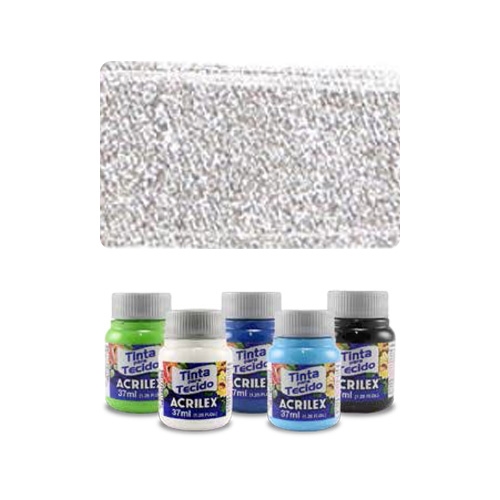 ACR Textile paint 37ml, Metallic Silver
