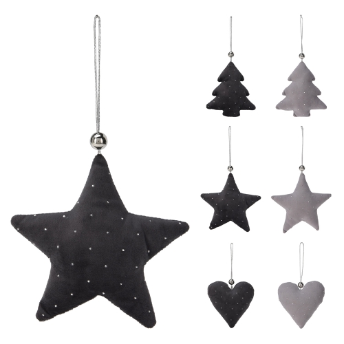 HANGING DECO 13CM 6ASS D GREY