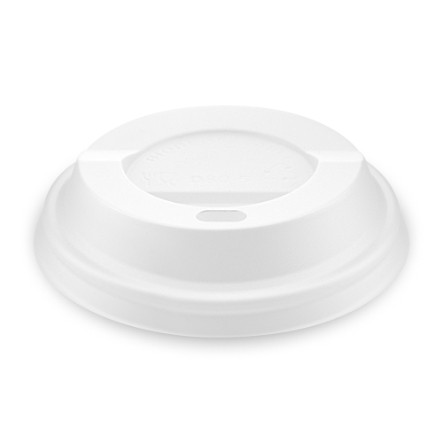Convex cap (PLA) BIO white, 80mm, /100 pcs