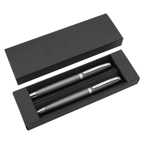 Metal roller set + ballpoint pen, TORICO, gray