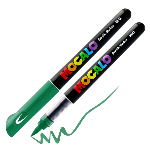 M&G MOCALO Acrylic Marker, brush tip - Emerald Green 509