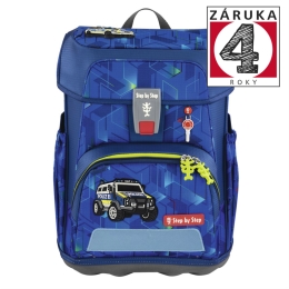 Školská taška Step by Step CLOUD, Police Truck Charly - 5-dielny set, AGR certifikát