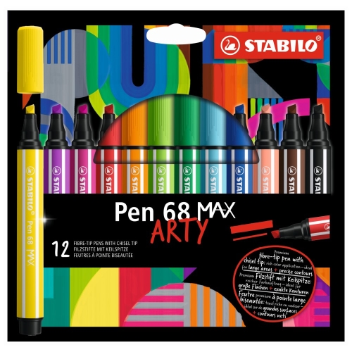Fix vláknový STABILO Pen 68 MAX ARTY - sada 12 ks