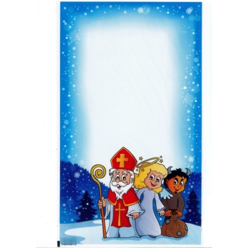 St. Nicholas bag PP 25x42 cm - St. Nicholas, angel and devil (1)