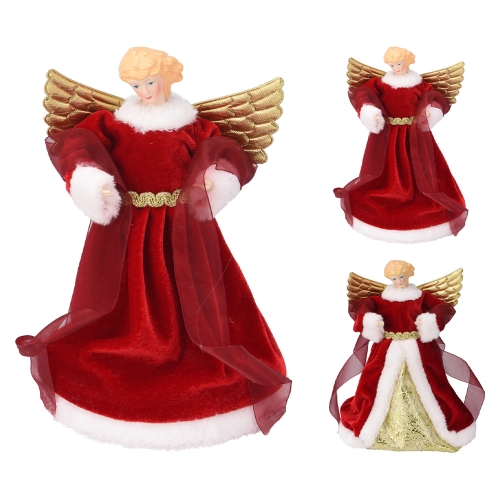 Christmas pin - Angel red/gold 23 cm, mix/1pc