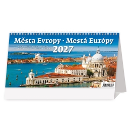 2027 Desk Calendar: Cities of Europe