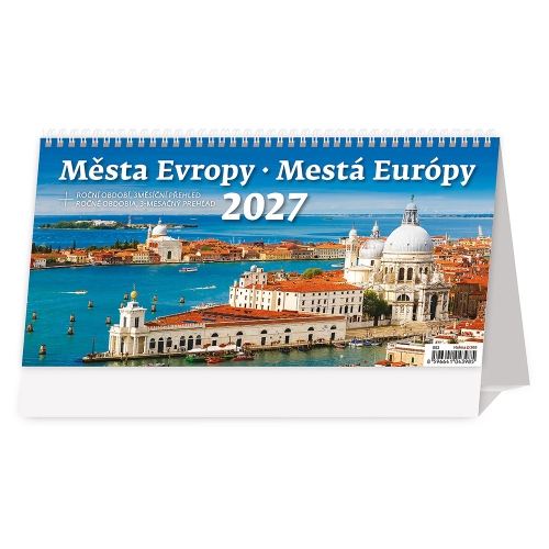 2027 Desk Calendar: Cities of Europe