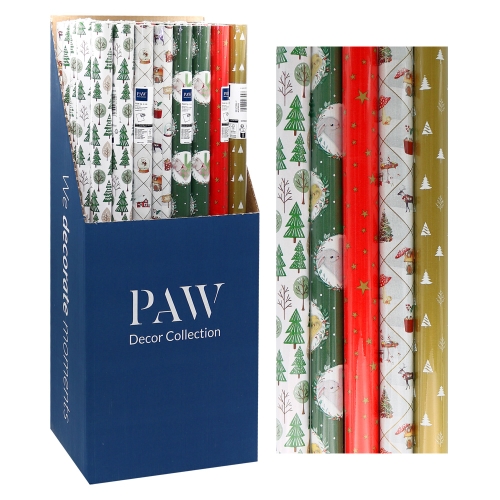 Gift Wrap, 70 x 200 cm (assortment of 5 Christmas designs / price per roll)