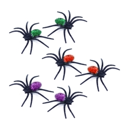 Halloween Spider Decoration, 6.5 x 6 cm (6 pieces)