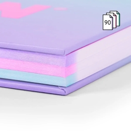 Spiral notepad A4 MILAN Sunset 90 sheets, purple (3)