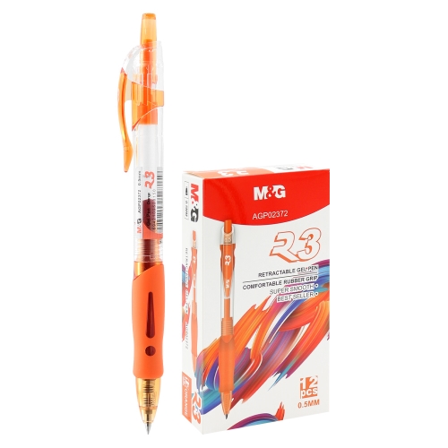 Gel pen M&G R3 - orange ink