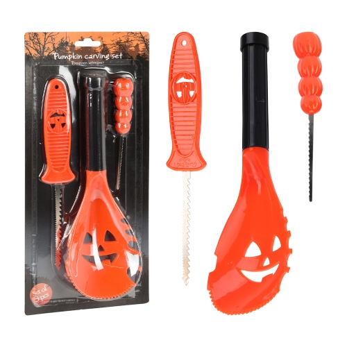 Halloween Pumpkin Carving Tool Set (3 piece)