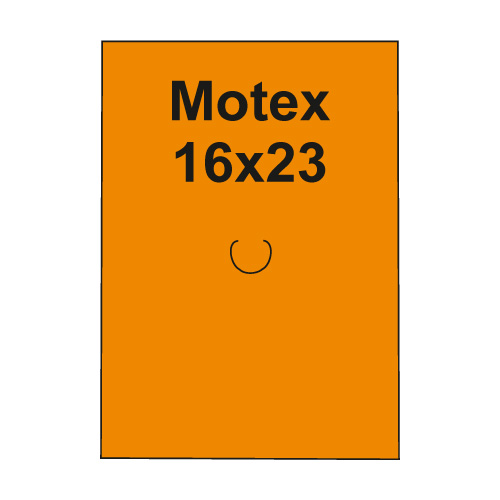 Etikety cen. MOTEX 16x23 hranaté, 870 etikiet/kotúčik, oranžové