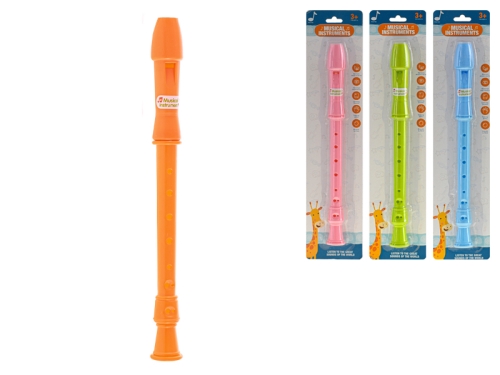 4asstd color (blue,green,orange,pink) 31cm plastic flute on BC