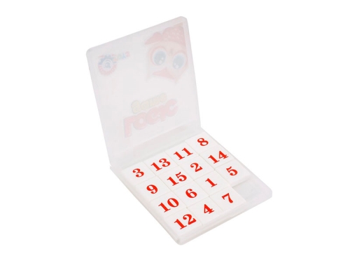 Logická hra - Zoraď čísla od 1 do 15 v plastovej krabičke