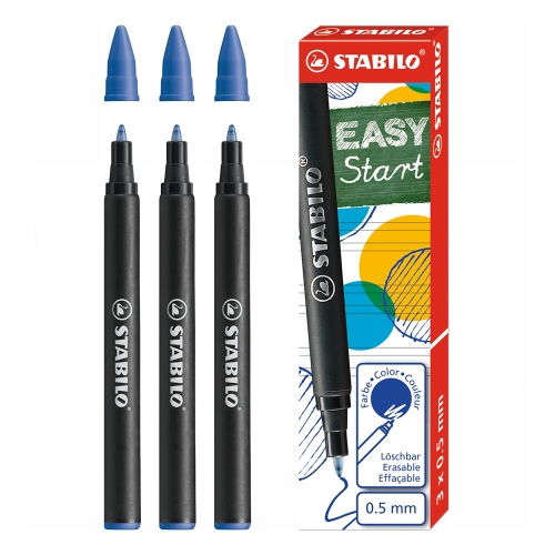 Náplň do guľôčkového pera STABILO EASY original 0,5 mm - modrá 3ks