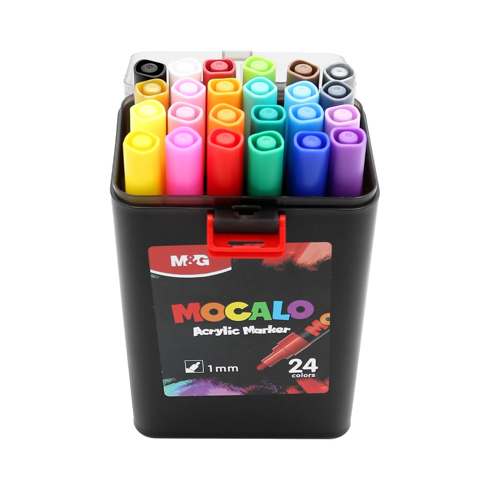 M&G MOCALO Acrylic Marker, 1 mm tip (set of 24 colors) (3)