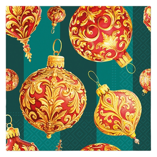 Napkins PAW L 33x33cm Vintage Balls