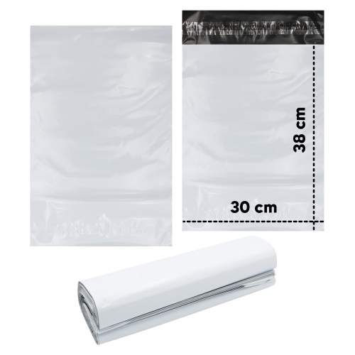 Plastic mailing envelope (60 µm) 30x38 cm, packing 100 pcs