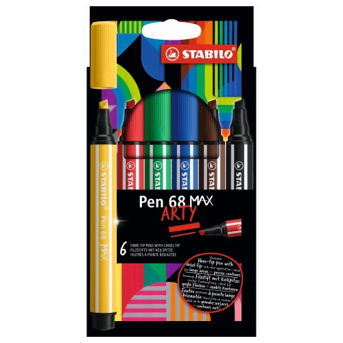 Fix vláknový STABILO Pen 68 MAX ARTY - sada 6 ks
