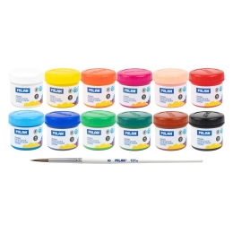 Tempera paints MILAN 40 ml (12 colours) + brush