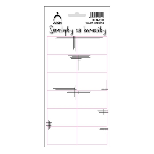 Samolepky na koreničky - linky (bez popisu)