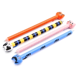 Gel/rubber pen JUNIOR iErase Cats 0,7 mm (mix /price 1pc) blue refill (3)