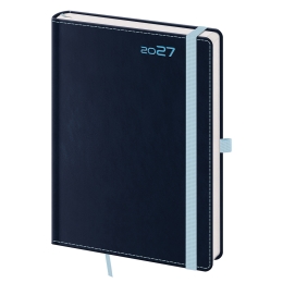 2027 Weekly A5 Double Blue Planner with Pen Loop