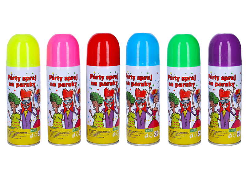 Párty sprej na parochne 140ml, mix farieb